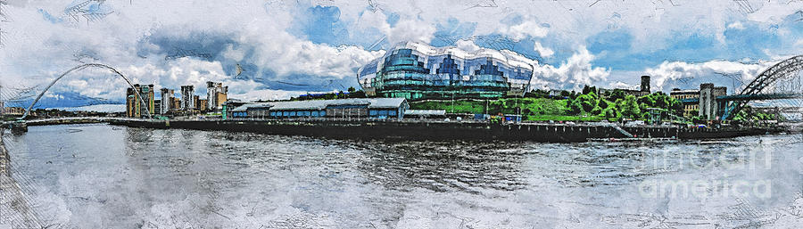 Newcastle upon Tyne city art  #27 Digital Art by Justyna Jaszke JBJart