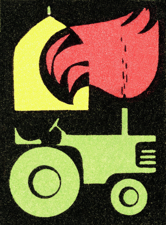 Transportation Drawing - Tractor #27 by CSA Images
