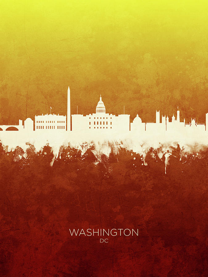 Washington Skyline Digital Art - Washington DC Skyline #27 by Michael Tompsett