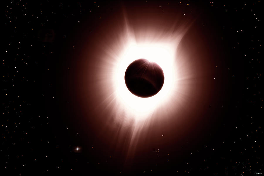 Eclipse Photograph - 274 Eclipse 2017 -stars by Gordon Semmens