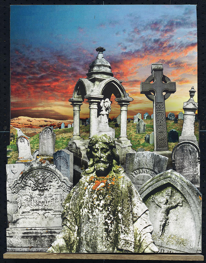 Sunset Mixed Media - 275043_utah Cemetery by John Roy