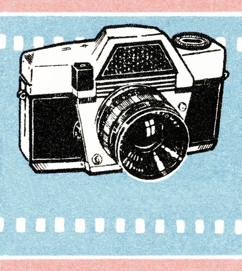 Vintage Drawing - Camera #28 by CSA Images