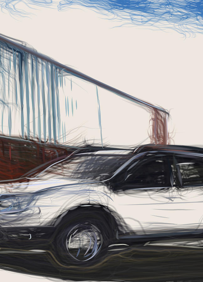 Dacia Duster Drawing Digital Art by CarsToon Concept