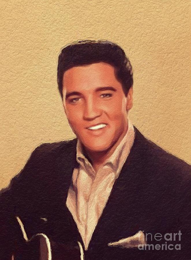 Elvis Presley, Rock and Roll Legend #28 Painting by Esoterica Art Agency