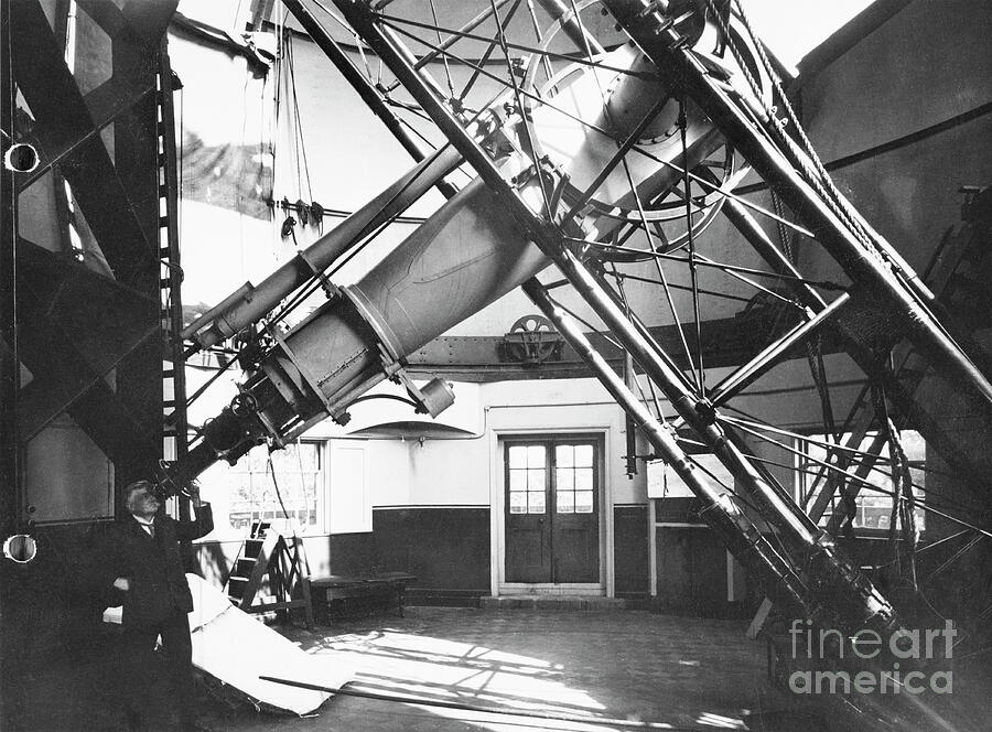 London Mixed Media - 28 Inch Visual Refractor Telescope, Circa 1893 Cast Iron, Steel by Howard Grubb