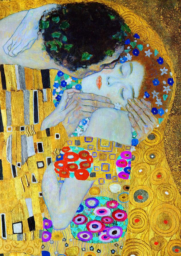 Gustav Klimt - The Kiss #2 Painting by Jon Baran