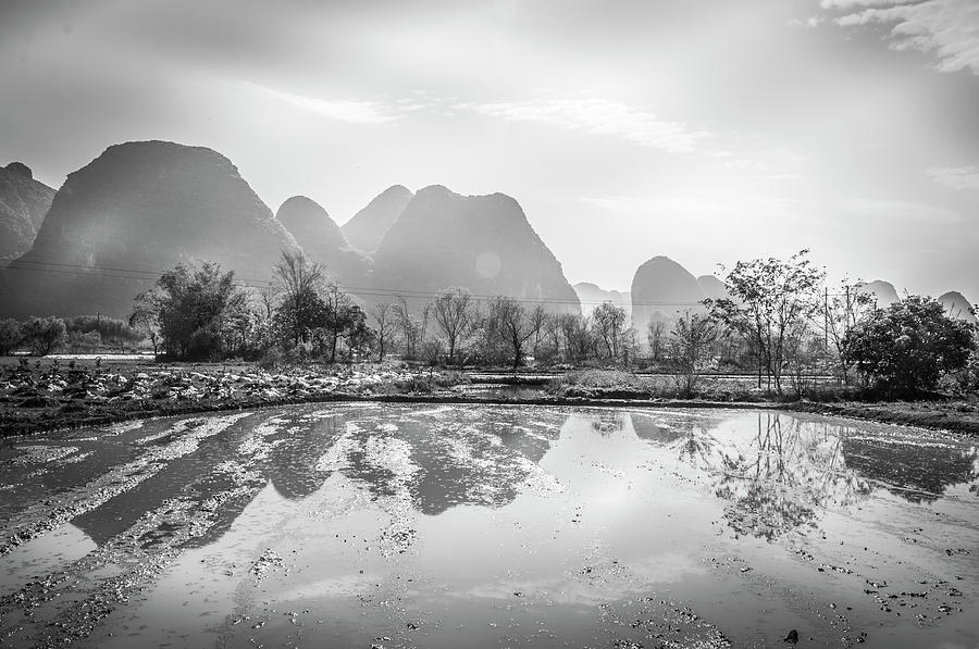 The mountains and countryside scenery in spring #28 Photograph by Carl Ning