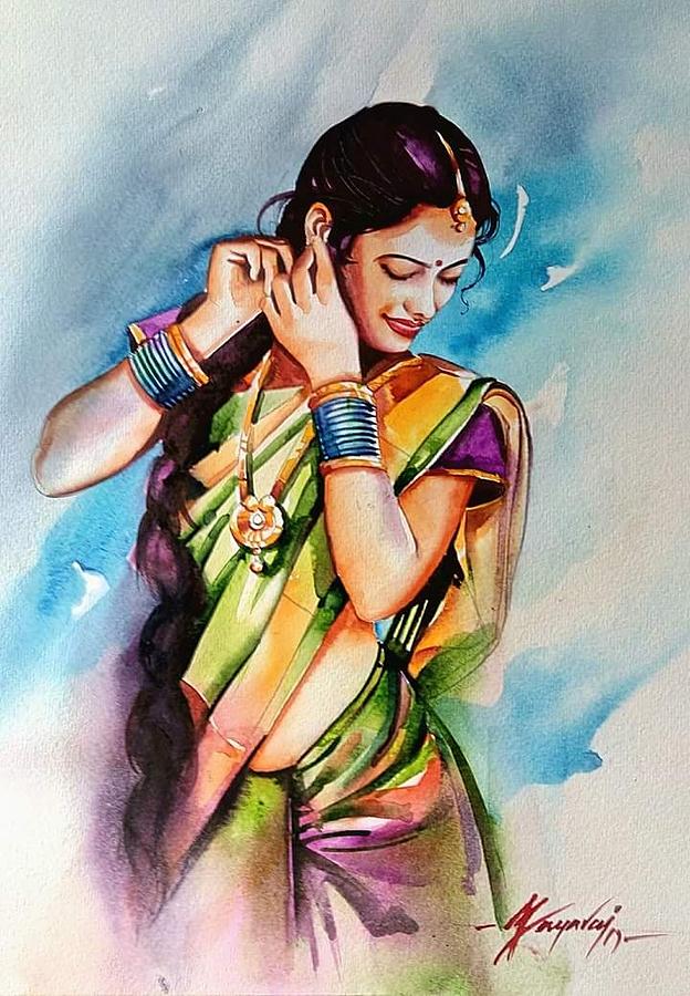 Women Painting by Vishal Gurjar