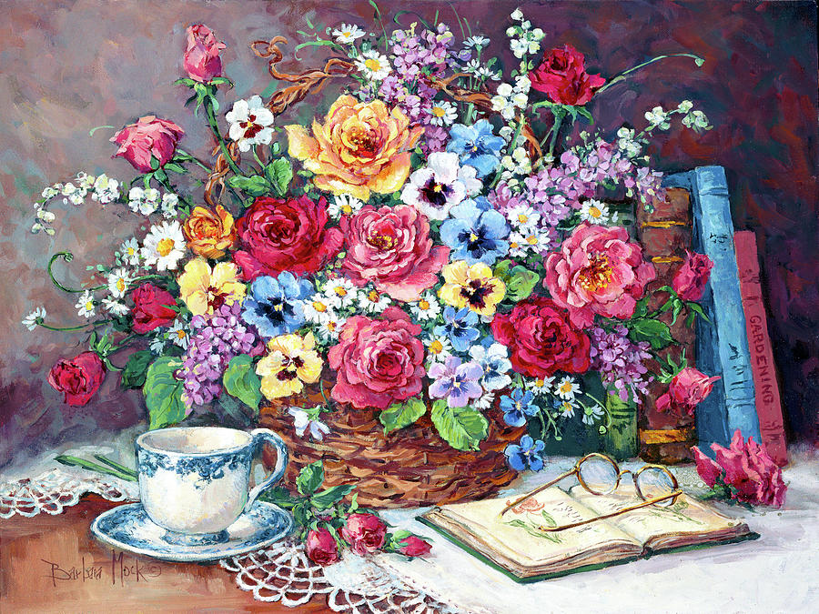 Book Painting - 2807 Garden Reverie by Barbara Mock