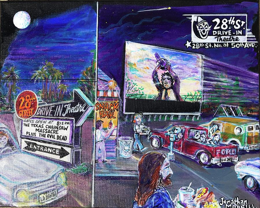 28th Street Drive-In, St. Pete Painting by Jonathan Morrill