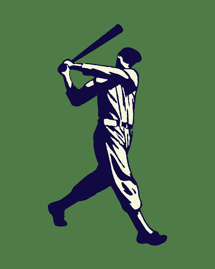 Baseball Player in Outfield Ready to Catch Drawing by CSA Images - Pixels