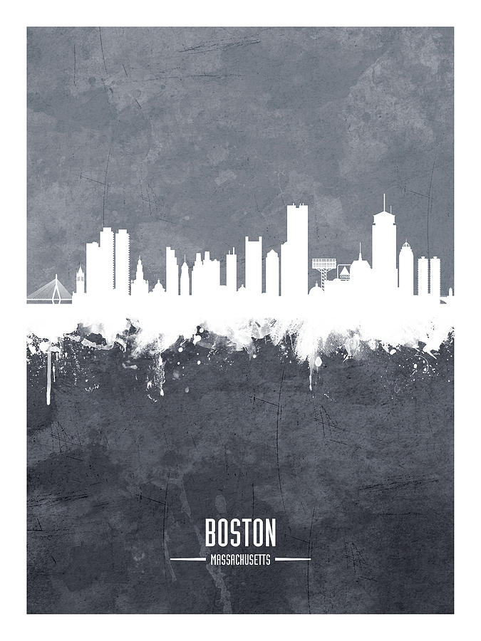 Boston Massachusetts Skyline #29 Digital Art by Michael Tompsett