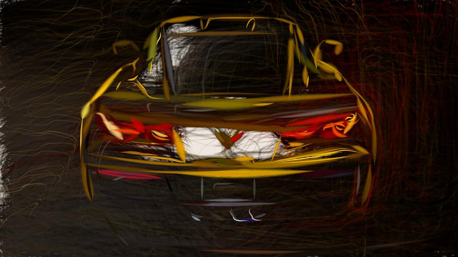 Chevrolet Corvette Z06 Drawing #30 Digital Art by CarsToon Concept