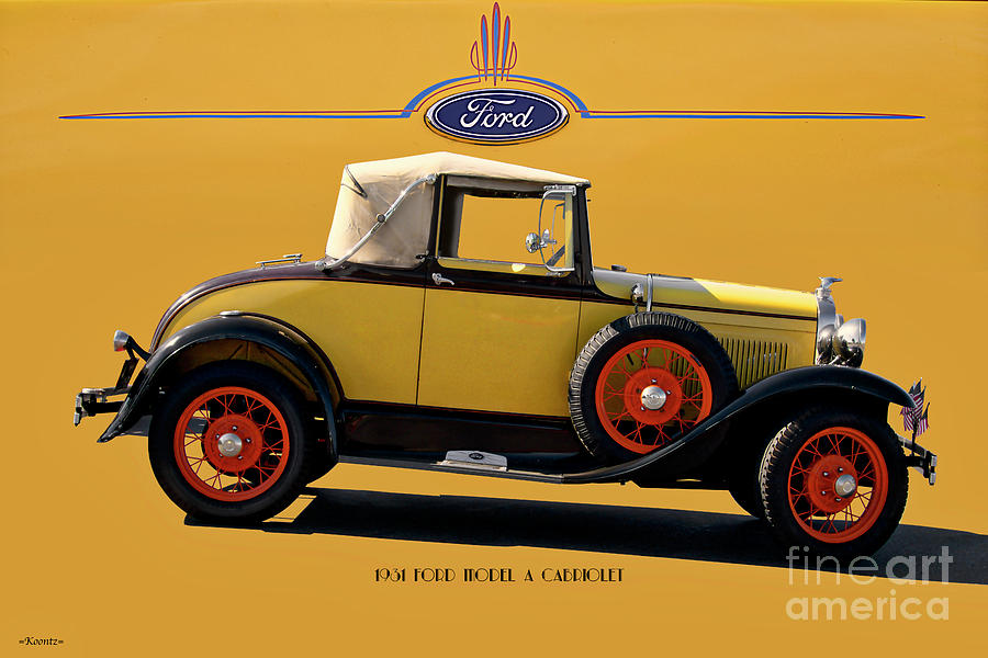 1931 Ford Model A Cabriolet Photograph By Dave Koontz 