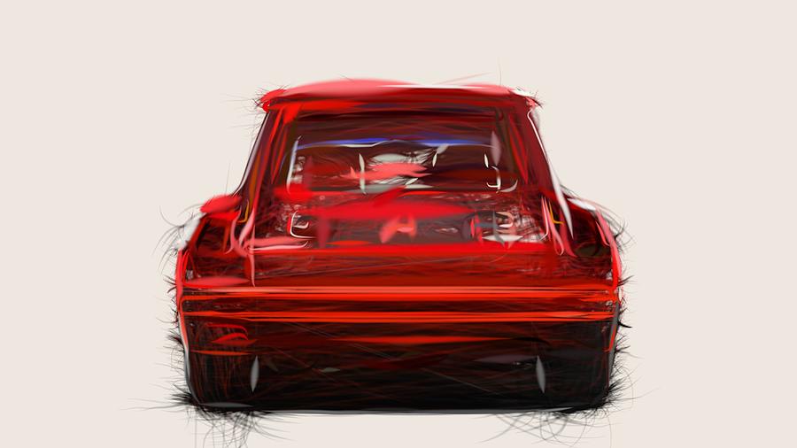 1984 Renault 5 Turbo Draw Digital Art By Carstoon Concept