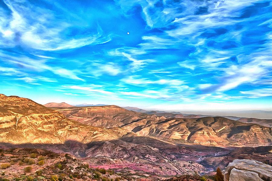 A beautiful landscape in the mountains of Morocco near Agadir #3 Digital Art by Gina Koch
