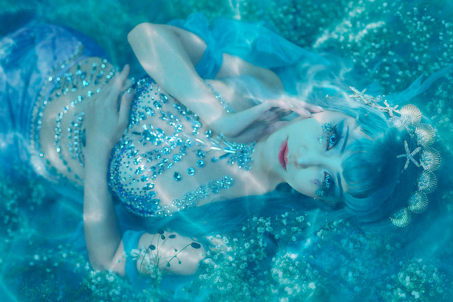 A Blue Mermaid #3 Photograph by Corydoras