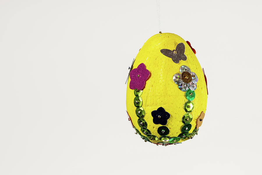 A Colorful Easter Egg Used For Decorating An Easter Egg Tree Photograph