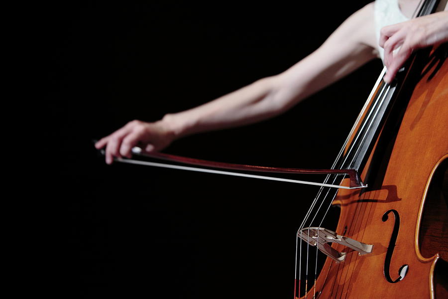 A Female Cellist Playing Cello On #3 Photograph by Sot