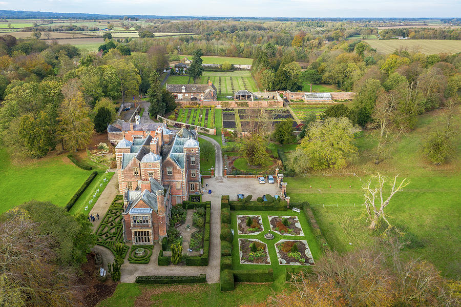 A Sky View Of Kiplin Hall In Yorkshire Photograph By Edwin Remsberg 