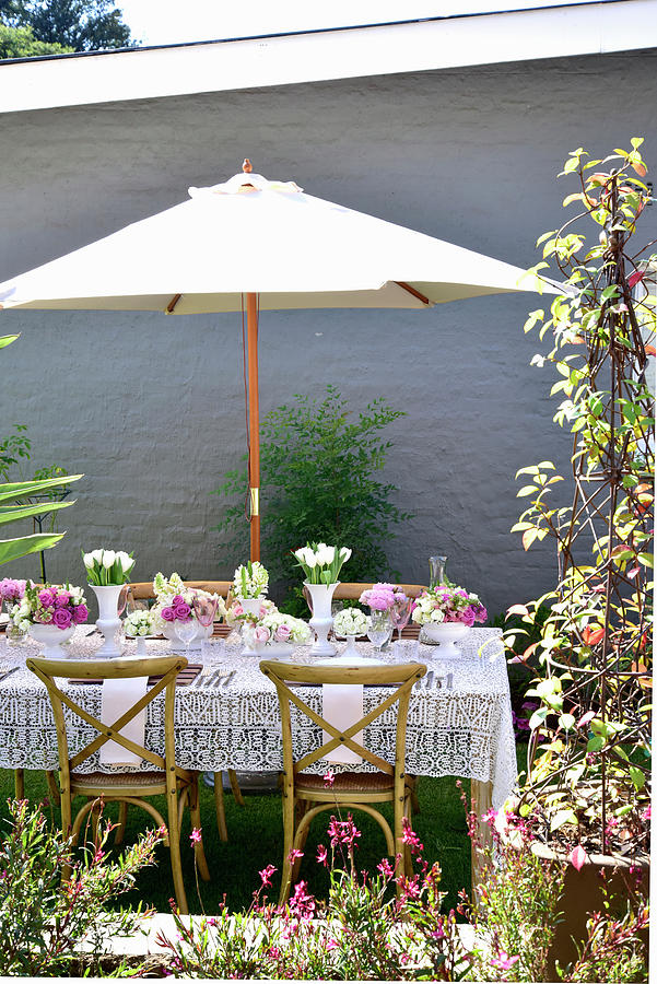A Table Laid For A Summer Garden Party #3 Photograph by Great Stock!