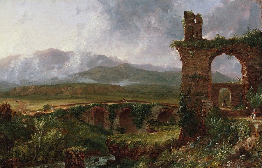 A View Near Tivoli Painting by Thomas Cole