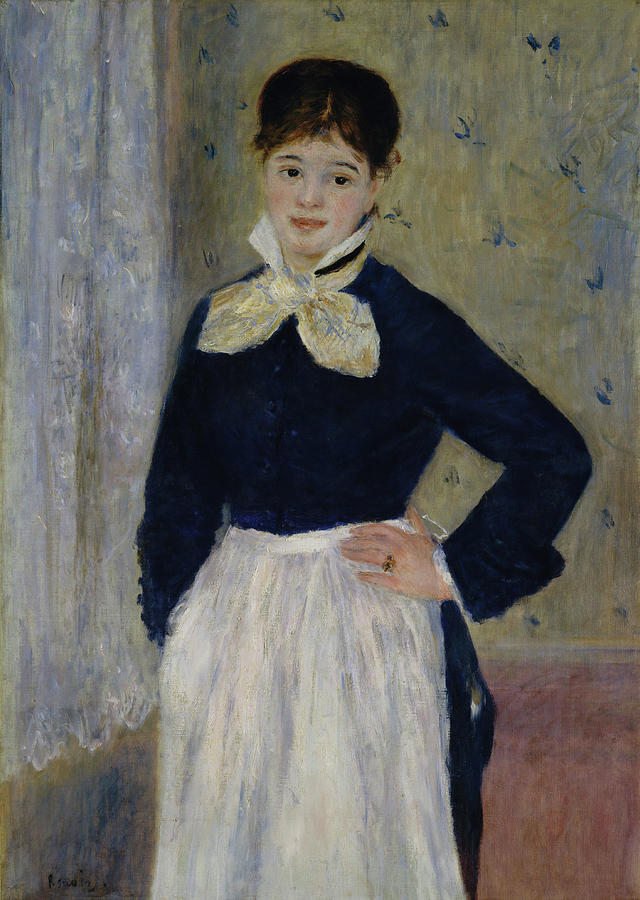 Portrait Painting - A Waitress at Duvals Restaurant. #3 by Auguste Renoir