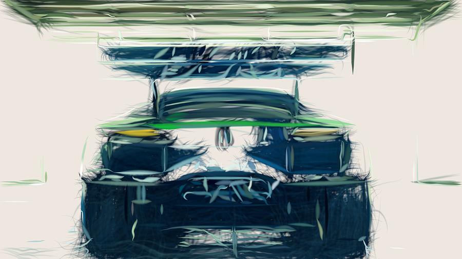 Acura NSX EV Draw #3 Digital Art by CarsToon Concept
