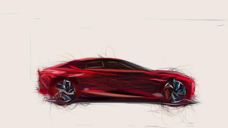 Acura Precision Draw #3 Digital Art by CarsToon Concept