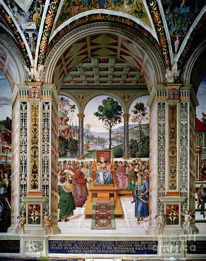 Aeneas Sylvius Piccolomini Painting by Bernardino Di Betto Pinturicchio