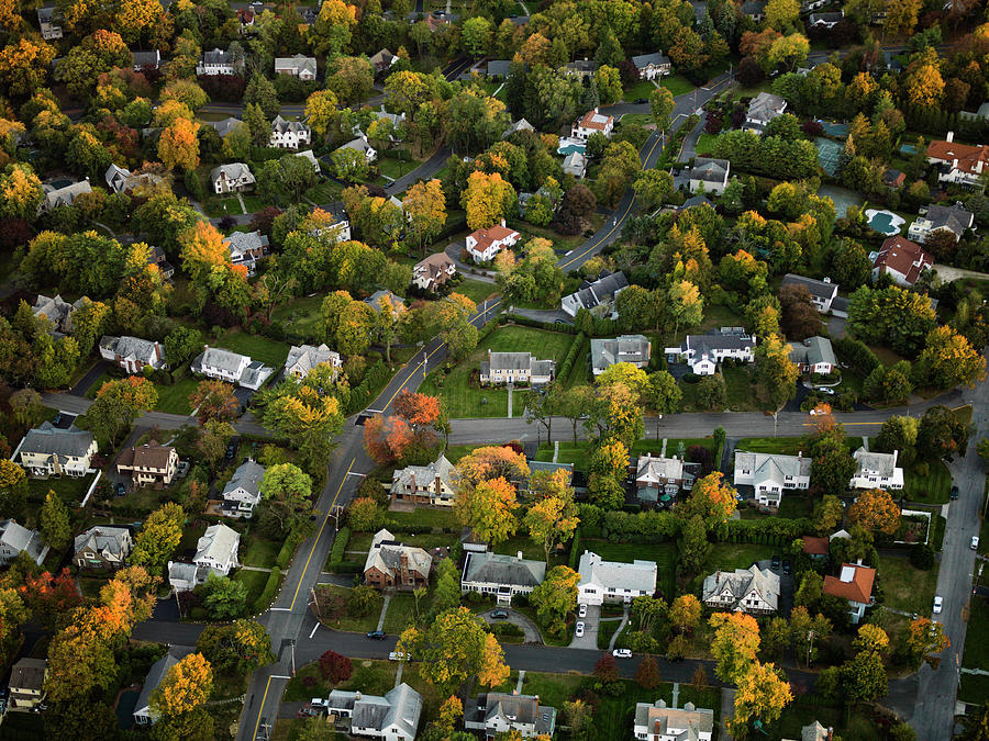 Aerial Photography Of Suburbs, Ny #3 Photograph by Michael H