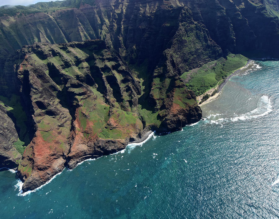 Aerial View Of Na Pali Coast, Kauai #3 Photograph by Ryan Rossotto