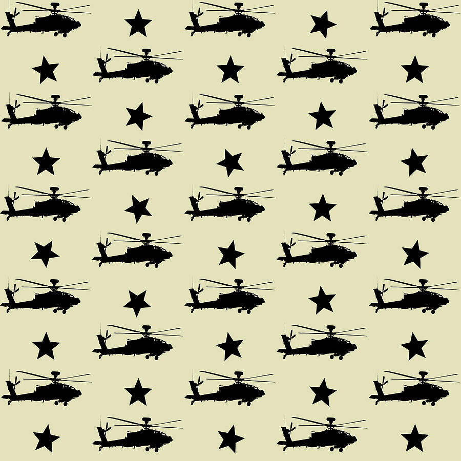 AH64 Apache Pattern Digital Art by Jared Davies Fine Art America