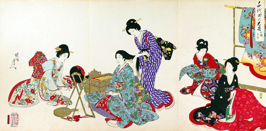Album of Women #3 Painting by Toyohara Chikanobu