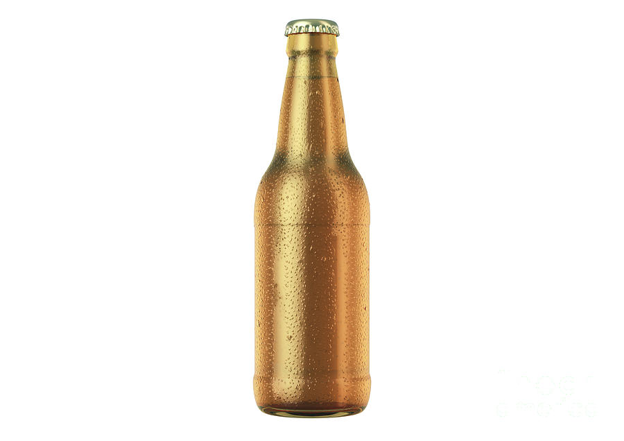 Beer Digital Art - Alcohol Bottled Product With Condensation #3 by Allan Swart