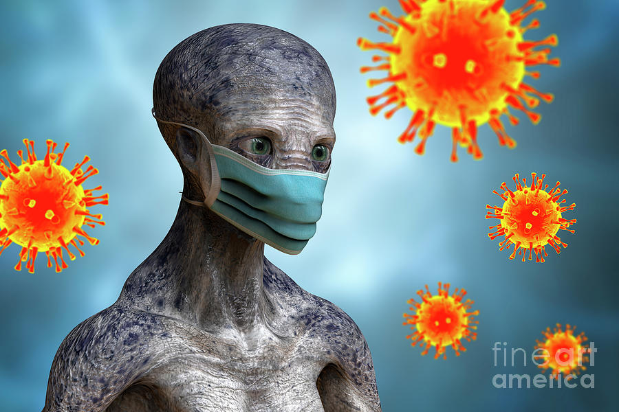 Alien In Face Mask #3 Photograph by Kateryna Kon/science Photo Library