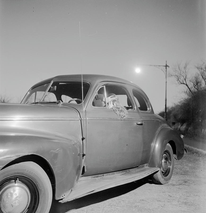 Car Photograph - American Womans Dilemma- A dilemma that plagues that modern working woman in balancing personal aspirations, household and work. #3 by Nina Leen