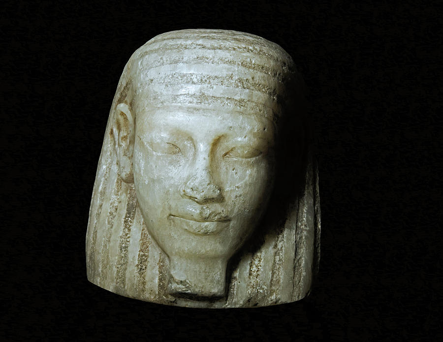 Ancient Egyptian Canopic Jar Lid #3 Photograph by Millard H. Sharp