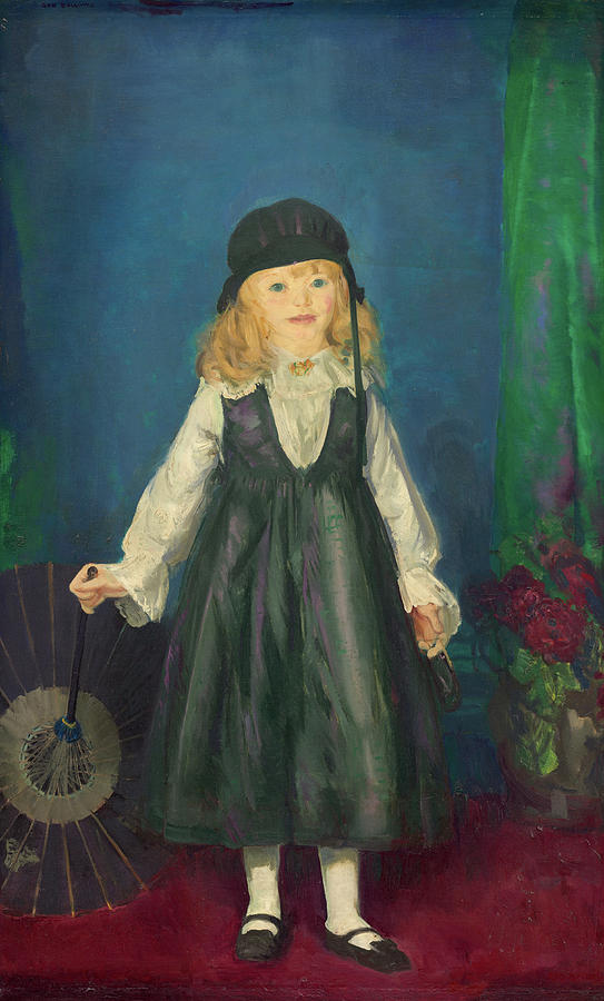 George Wesley Bellows Painting - Anne with a Japanese Parasol #3 by George Bellows