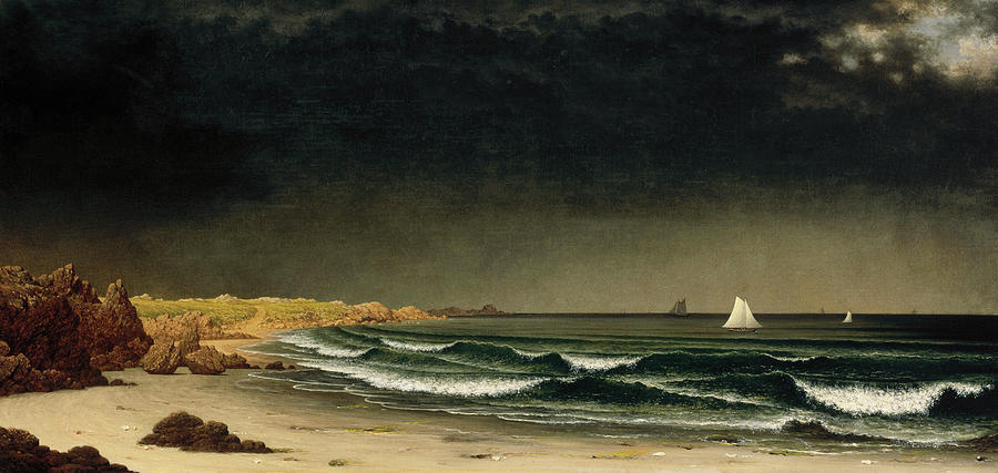 Martin Johnson Heade Painting - Approaching Storm Beach near Newport #3 by Martin Johnson Heade