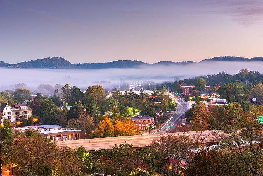 Mountain Photograph - Asheville, North Carolina, Usa Downtown #3 by Sean Pavone
