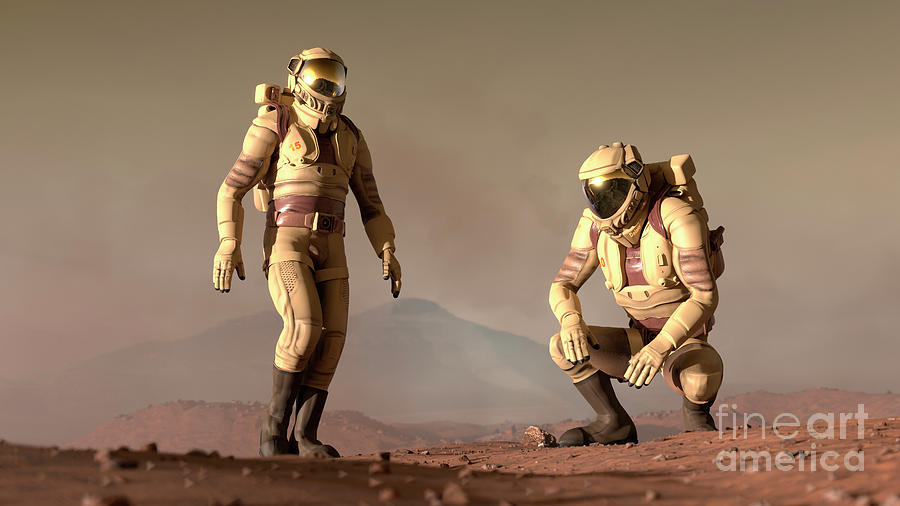 Astronaut On Mars #3 Photograph by Mark Garlick/science Photo Library