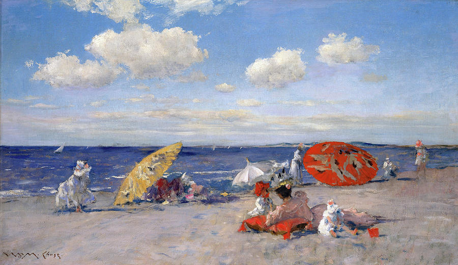 At the Seaside. #3 Painting by William Merritt Chase