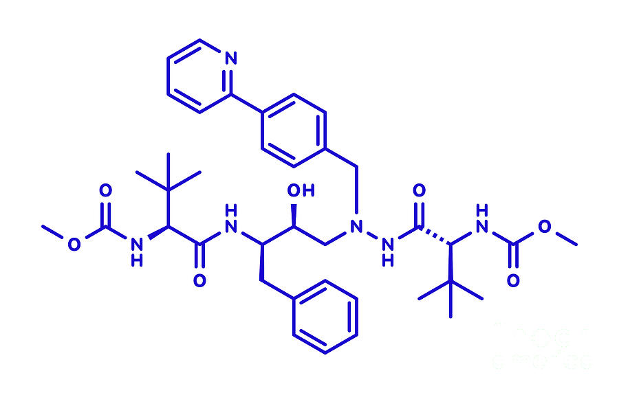 Inhibitor Photograph - Atazanavir Hiv Drug #3 by Molekuul/science Photo Library