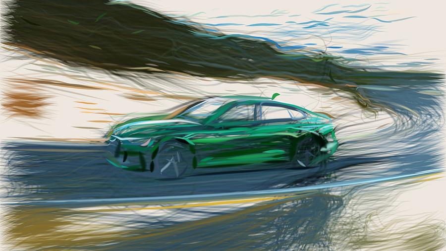 Audi RS5 Sportback Drawing #4 Digital Art by CarsToon Concept