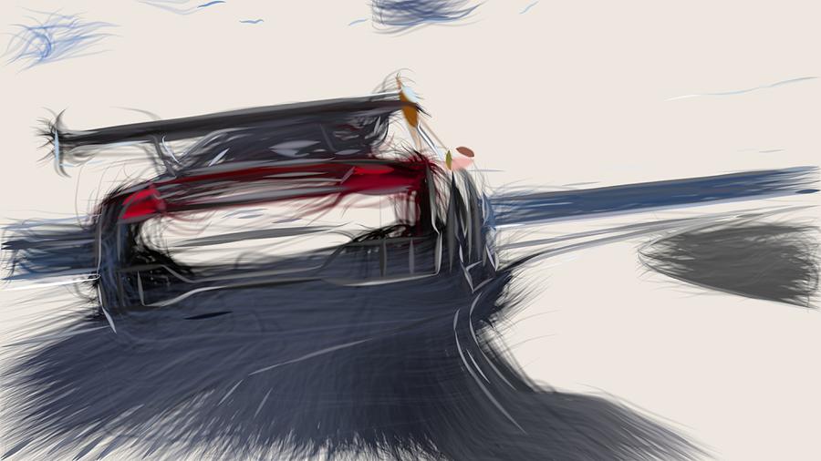 Audi TT Clubsport Turbo Drawing #4 Digital Art by CarsToon Concept
