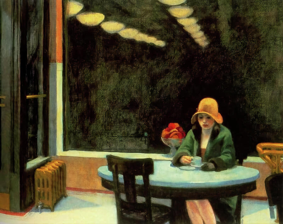 Edward Hopper Painting - Automat by Edward Hopper