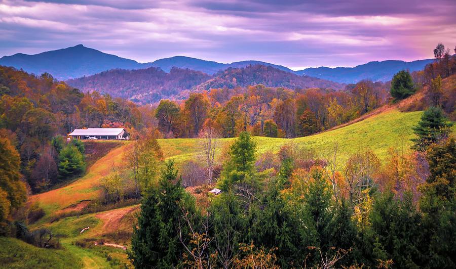 Autumn Season And Sunset Over Boone North Carolina Landscapes #3 Photograph by Alex Grichenko
