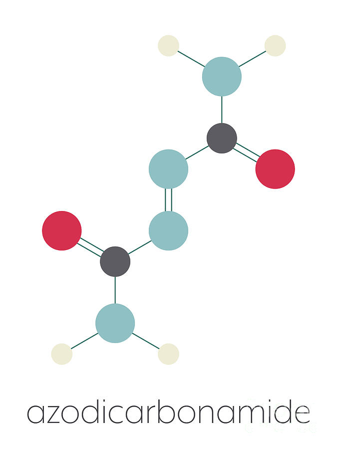 Azodicarbonamide Food Additive Molecule Photograph by Molekuul/science
