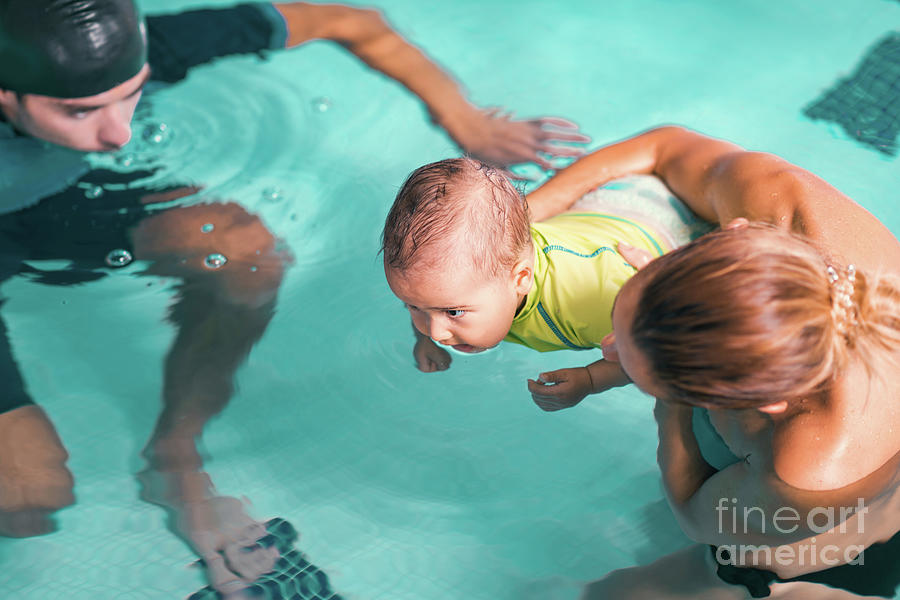Baby Boy And Mother In Swimming Pool #3 Photograph by Microgen Images/science Photo Library